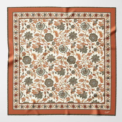 Ibiza - Silk Pocket Square - Terracotta - Solstik