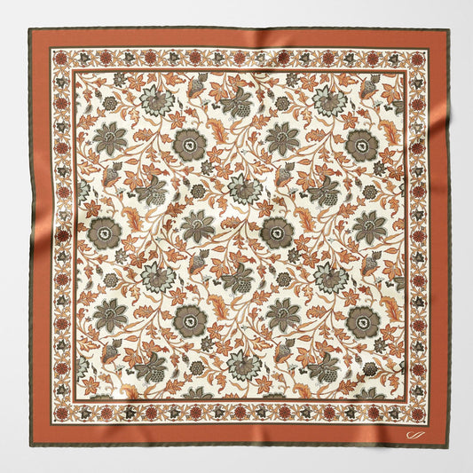 Ibiza - Silk Pocket Square - Terracotta - Solstik