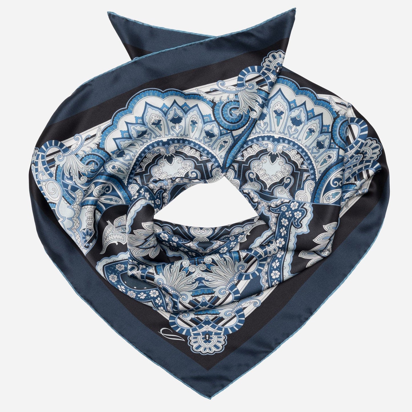 Malta - Silk Foulard - Royal Blue - Solstik