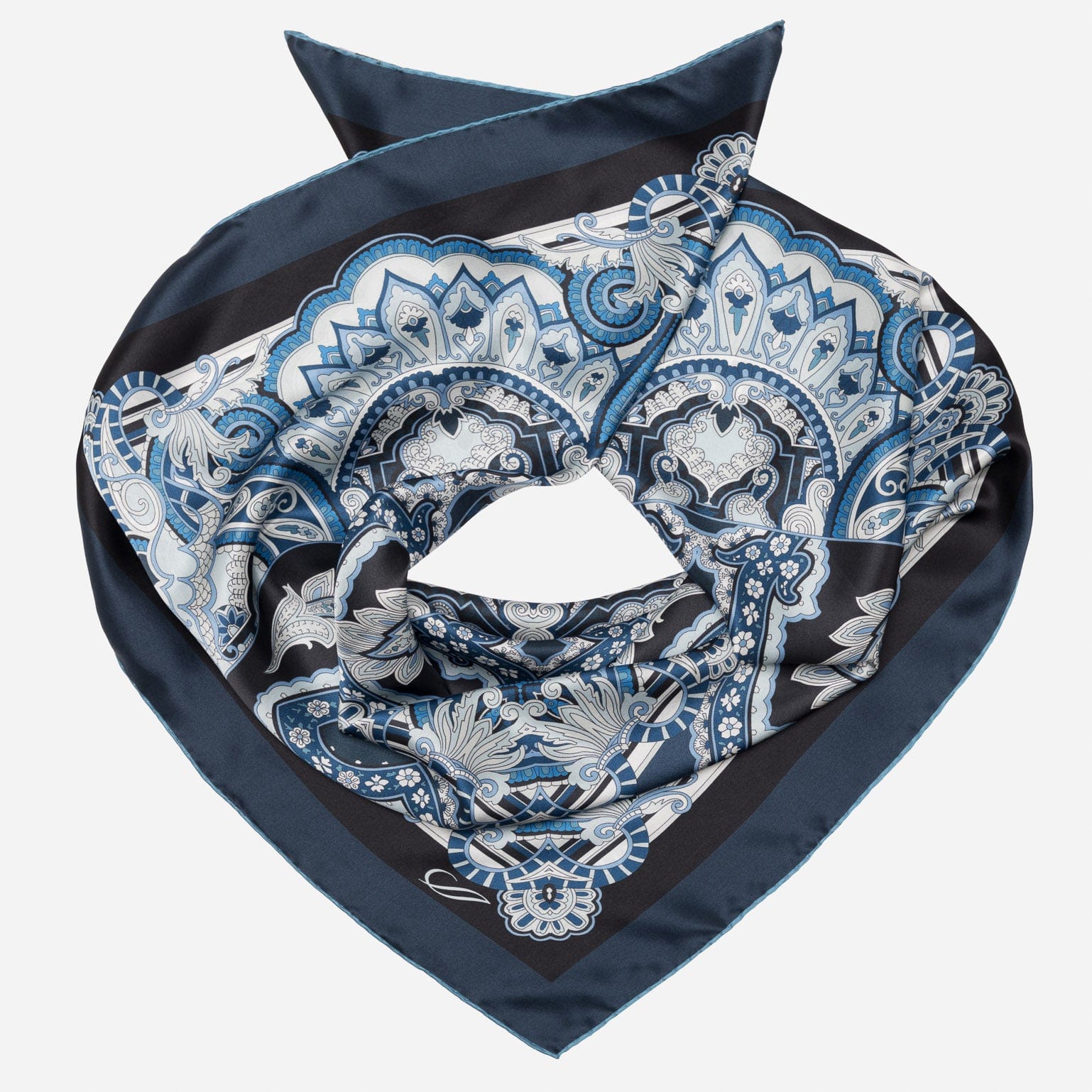 Malta - Silk Foulard - Royal Blue - Solstik