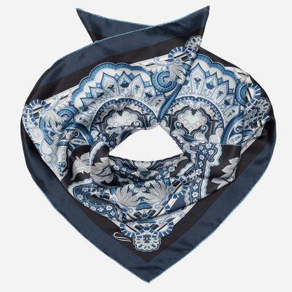 Malta - Silk Foulard - Royal Blue - Solstik