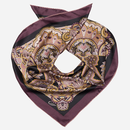 Malta - Silk Foulard - Plum - Solstik