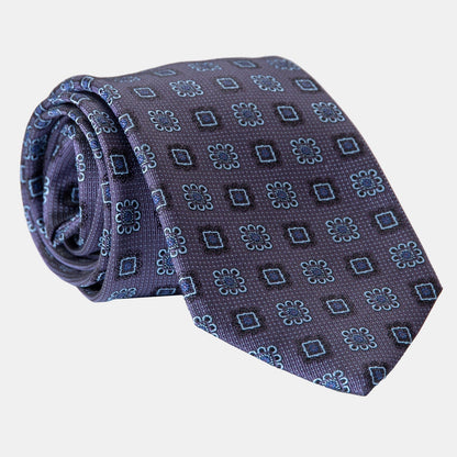 Trento - Silk Jacquard Tie - Plum - Solstik