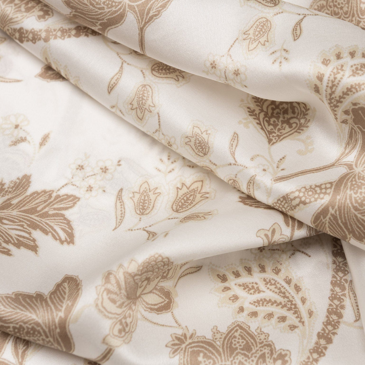 Esmeralda - Silk Scarf Shawl - Soft White & Gold - Solstik