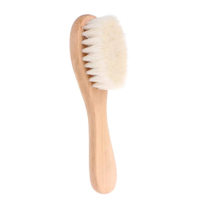 Neonatal Wooden Hair Brush and Comb Set