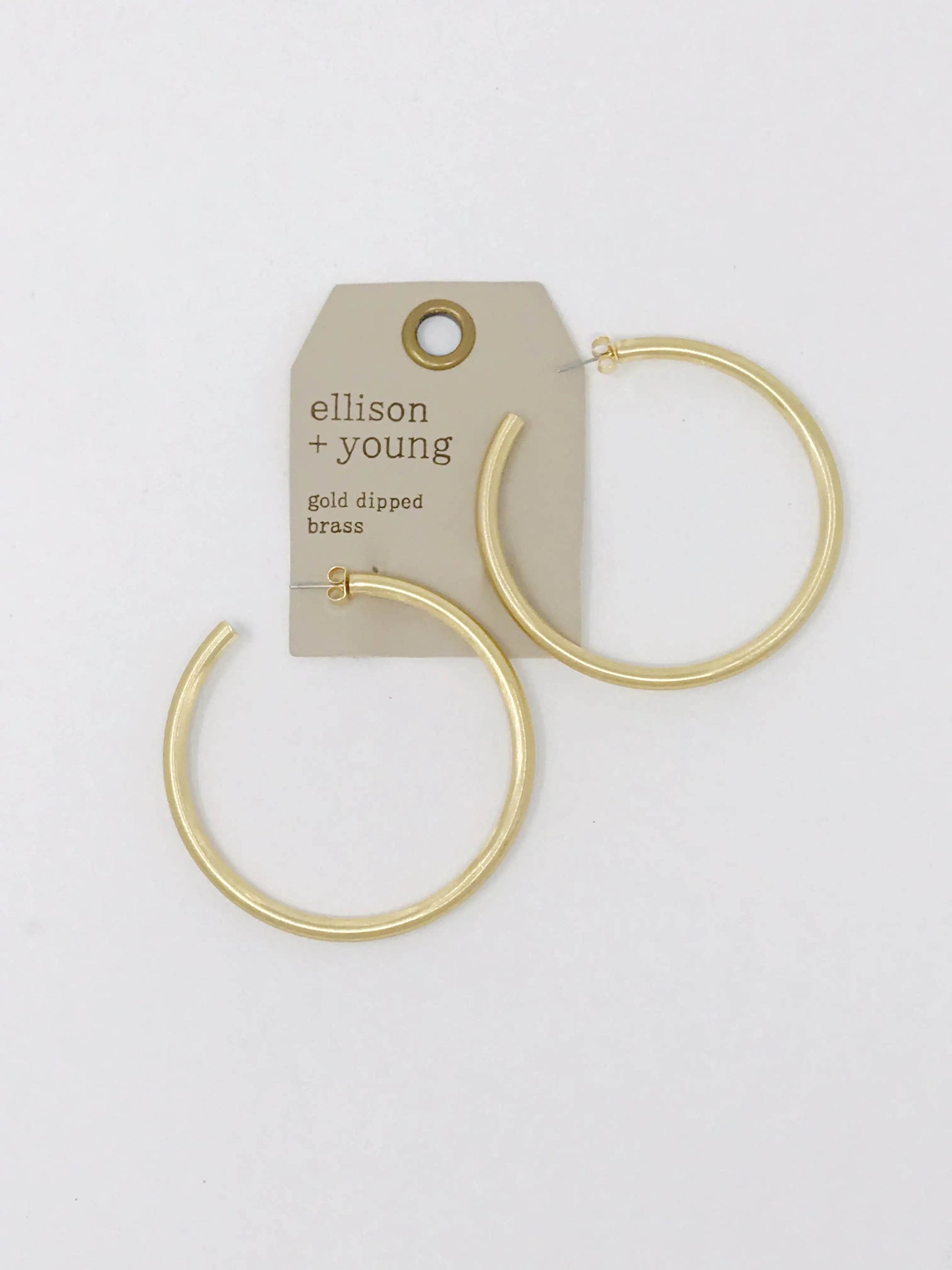 Smaller Jade Satin Finish Hoops - Solstik