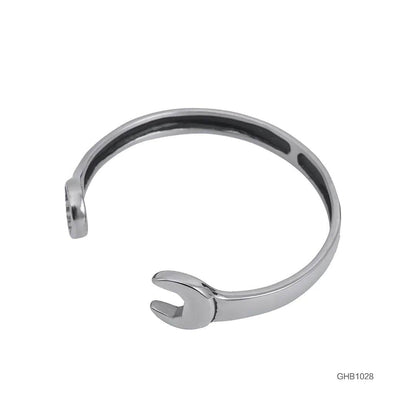 Personalized Stainless Steel Wrench Bracelet in Titanium - Solstik