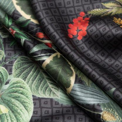 Sara - Long Silk Scarf - Black - Solstik