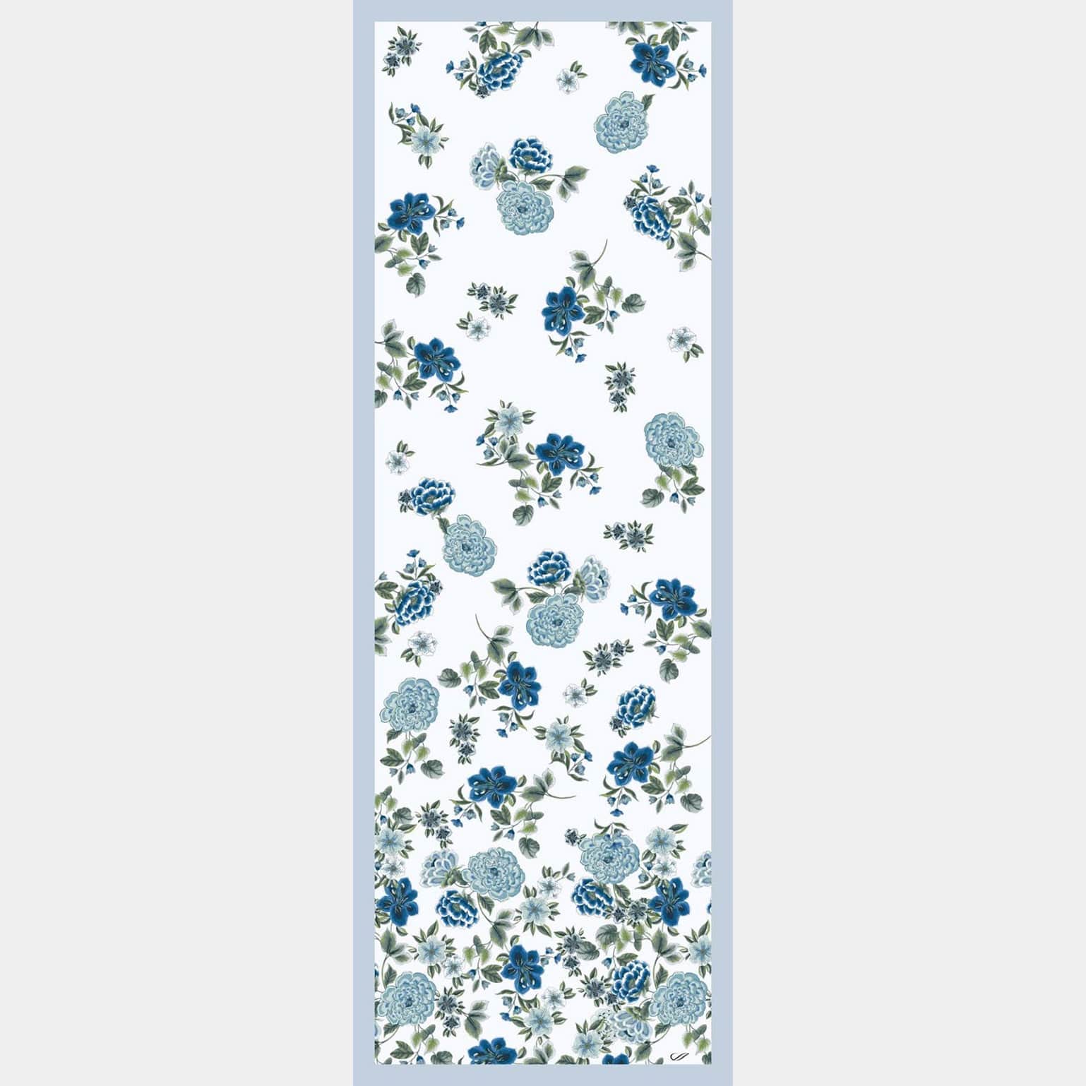 Bella - Silk Scarf Shawl - Blue - Solstik