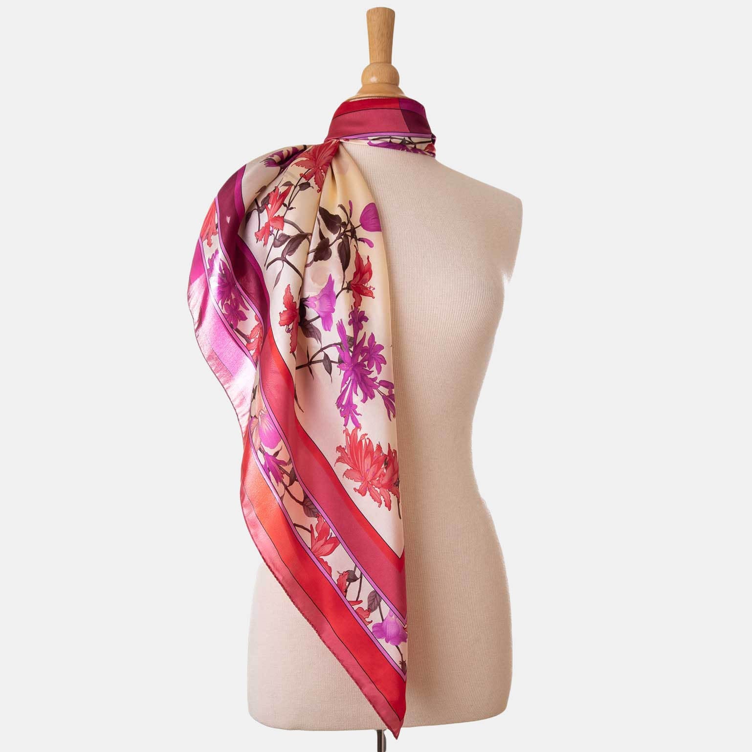 Serena - Silk Foulard - Fuchsia - Solstik