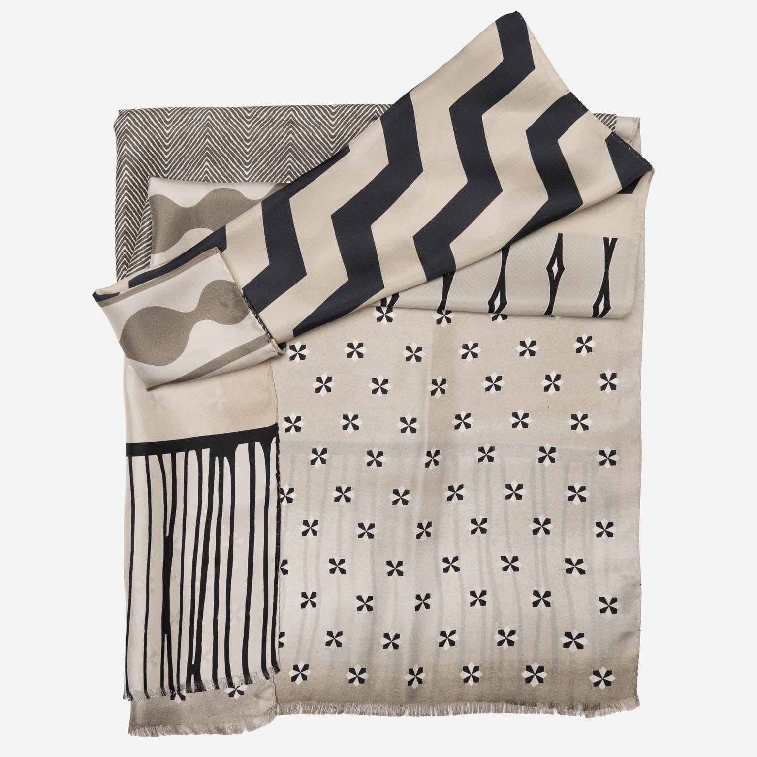 Atri - Long Silk Scarf - Sand - Solstik