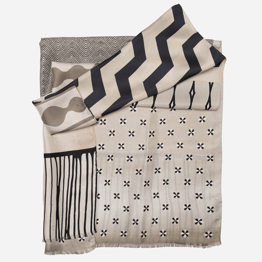 Atri - Long Silk Scarf - Sand - Solstik