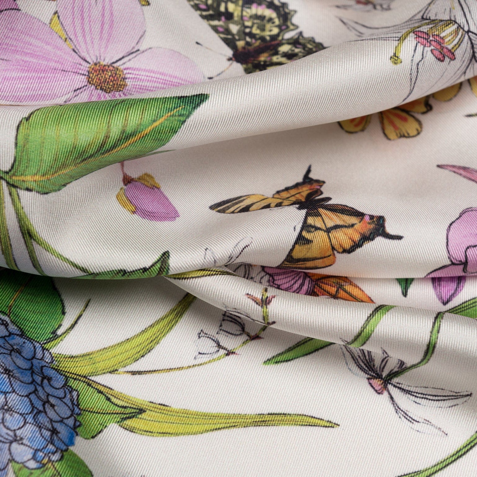 Flora - Silk Foulard - Berry - Solstik