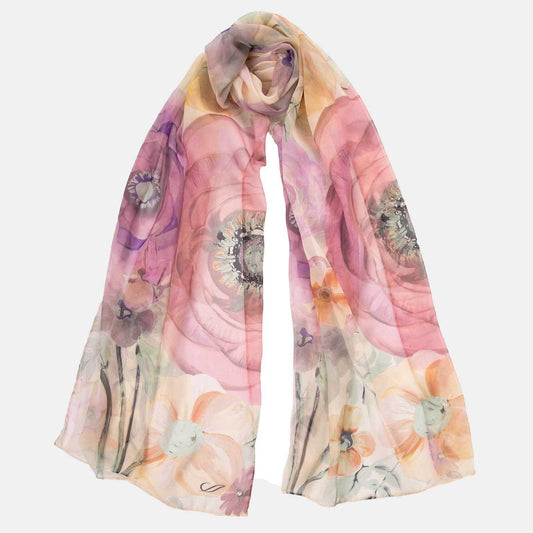 Campo de' Fiori - Long Silk Scarf - Mauve - Solstik