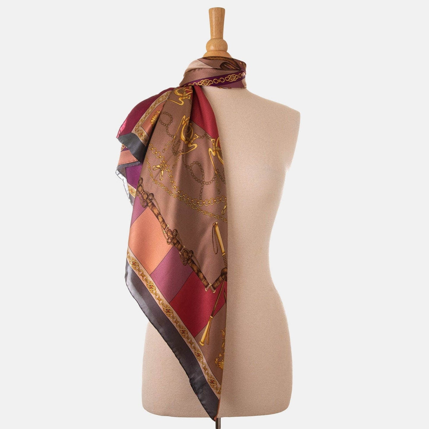 Gabriella - Silk Foulard - Rosewood - Solstik