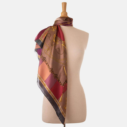 Gabriella - Silk Foulard - Rosewood - Solstik