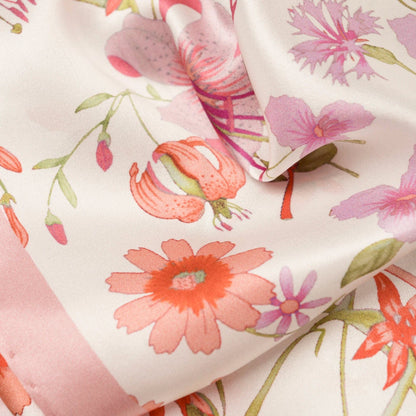 Primavera - Long Silk Scarf - Pink - Solstik