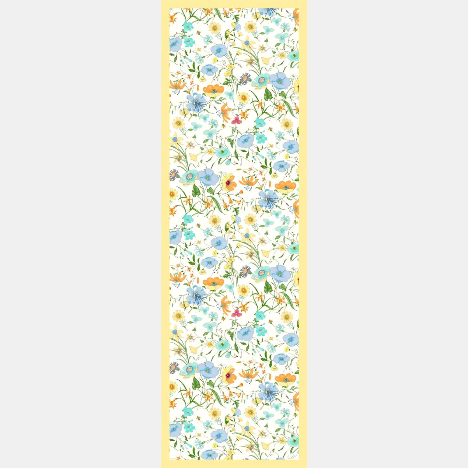 Primavera - Long Silk Scarf - Yellow - Solstik