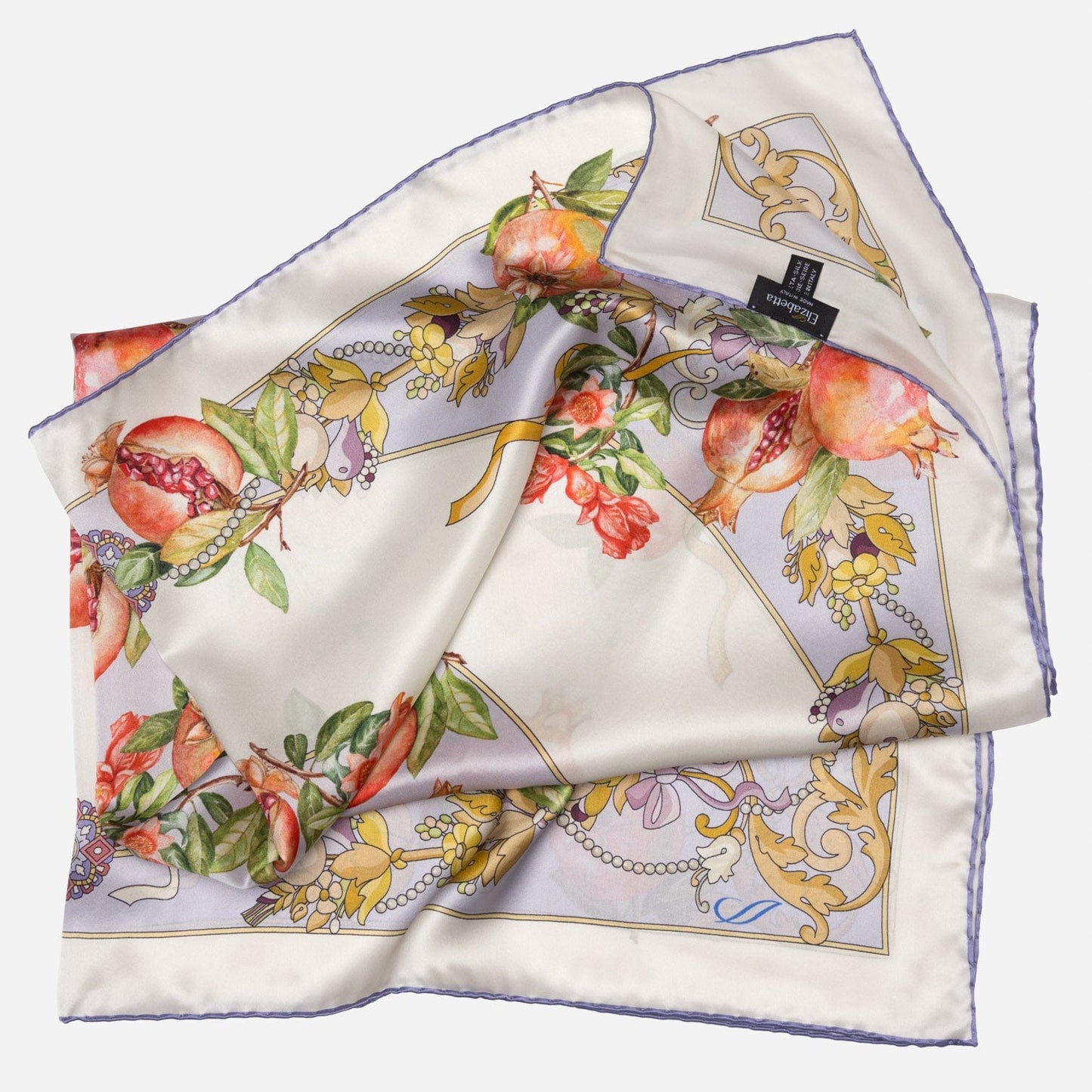 Melograno - Silk Foulard - Lavender - Solstik