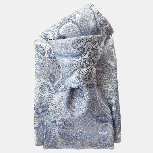 Montecarlo - Silk Jacquard Tie - Blue - Solstik