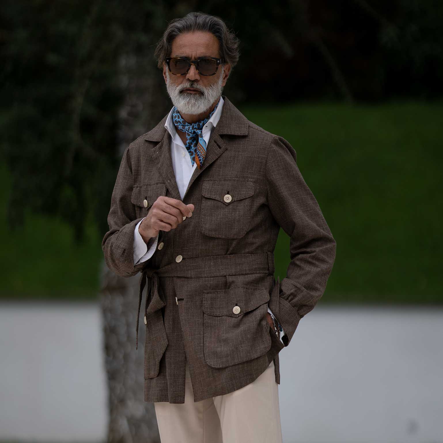 Toscana - Silk Neckerchief - Sky Blue - Solstik