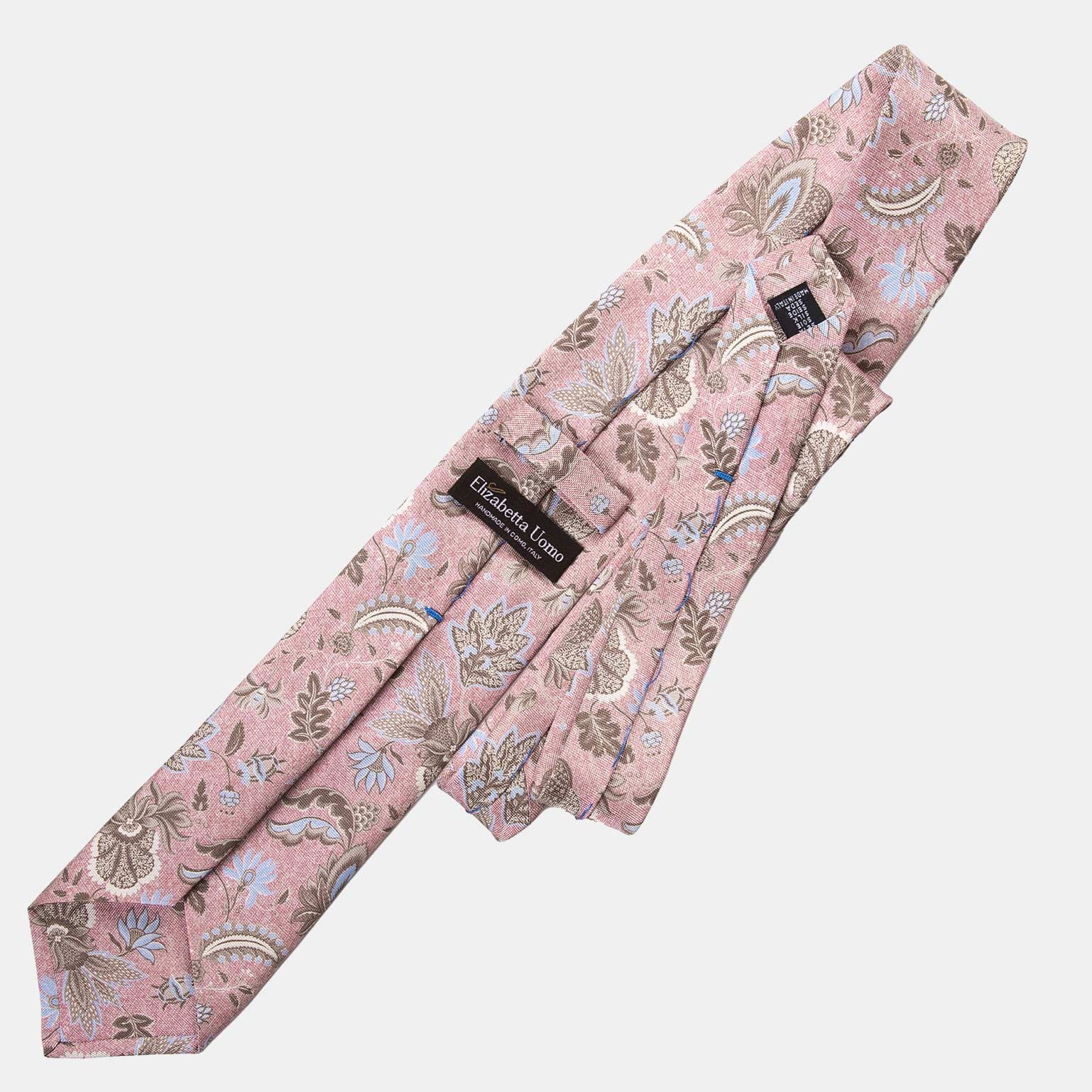 Medici - Printed Silk Tie - Pink - Solstik