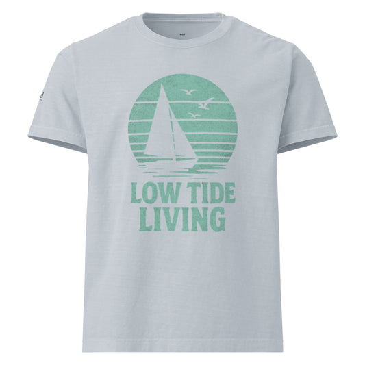 Solstik Beige Sailboat Print T-Shirt Luxury Soft Tee/ Steel - Solstik #