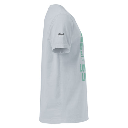 Solstik Beige Sailboat Print T-Shirt Luxury Soft Tee/ Steel - Solstik #