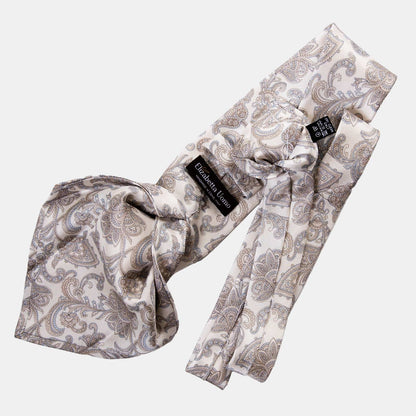 Novara - Printed Silk Tie - Ivory - Solstik