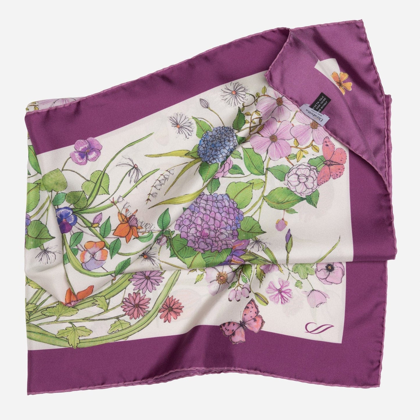 Flora - Silk Foulard - Berry - Solstik