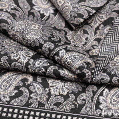 Pasquino - Reversible Silk Scarf - Black - Solstik