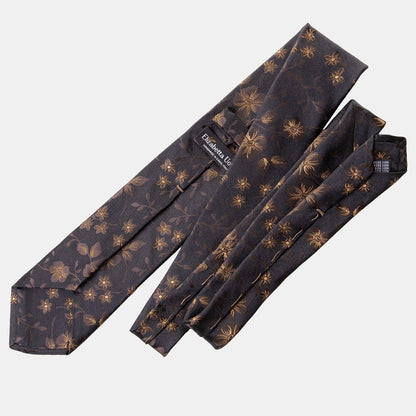 Silvio - Silk Jacquard Tie - Black - Solstik