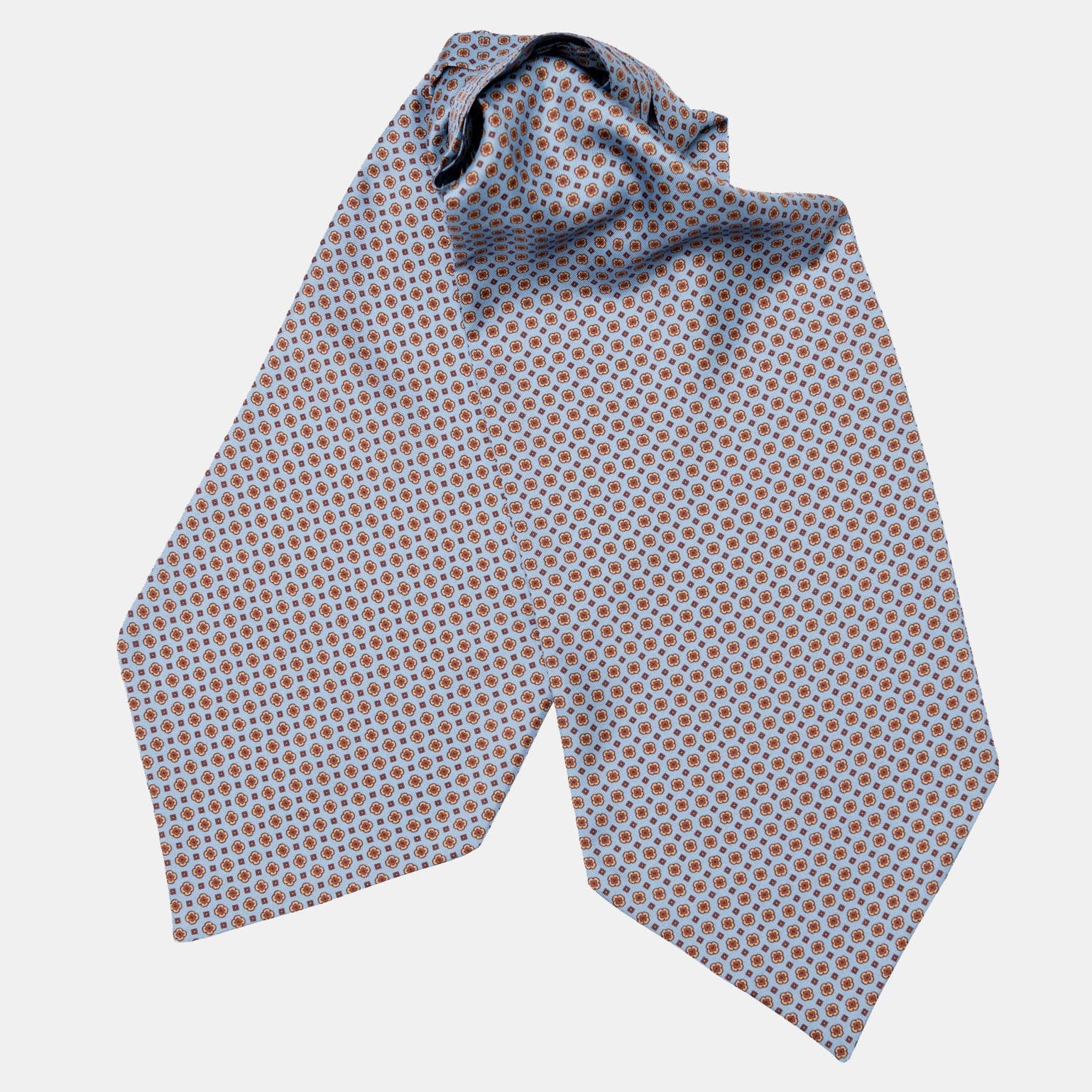 Navona - Silk Ascot Cravat Tie - Azure - Solstik