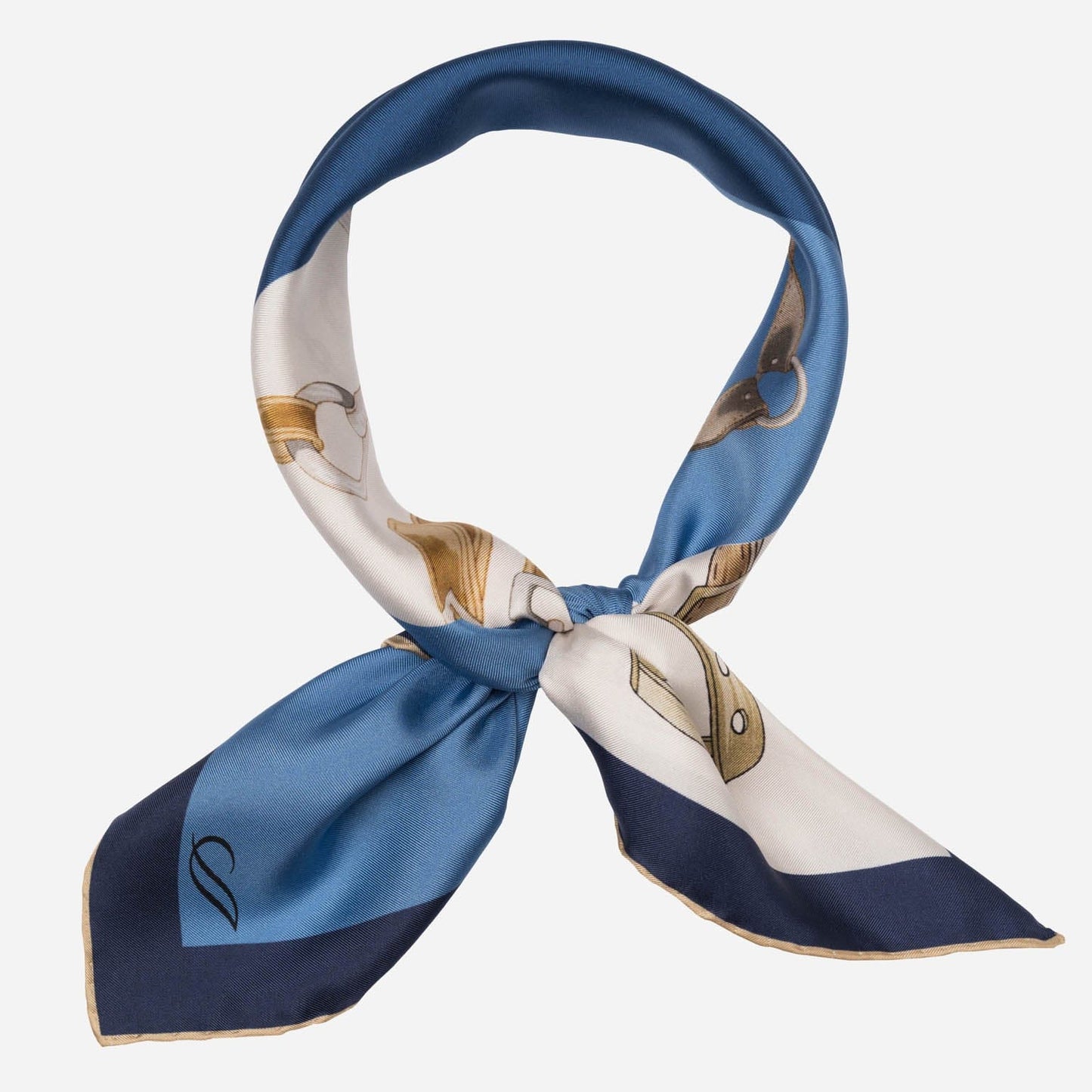 San Siro - Silk Neckerchief - Blue - Solstik