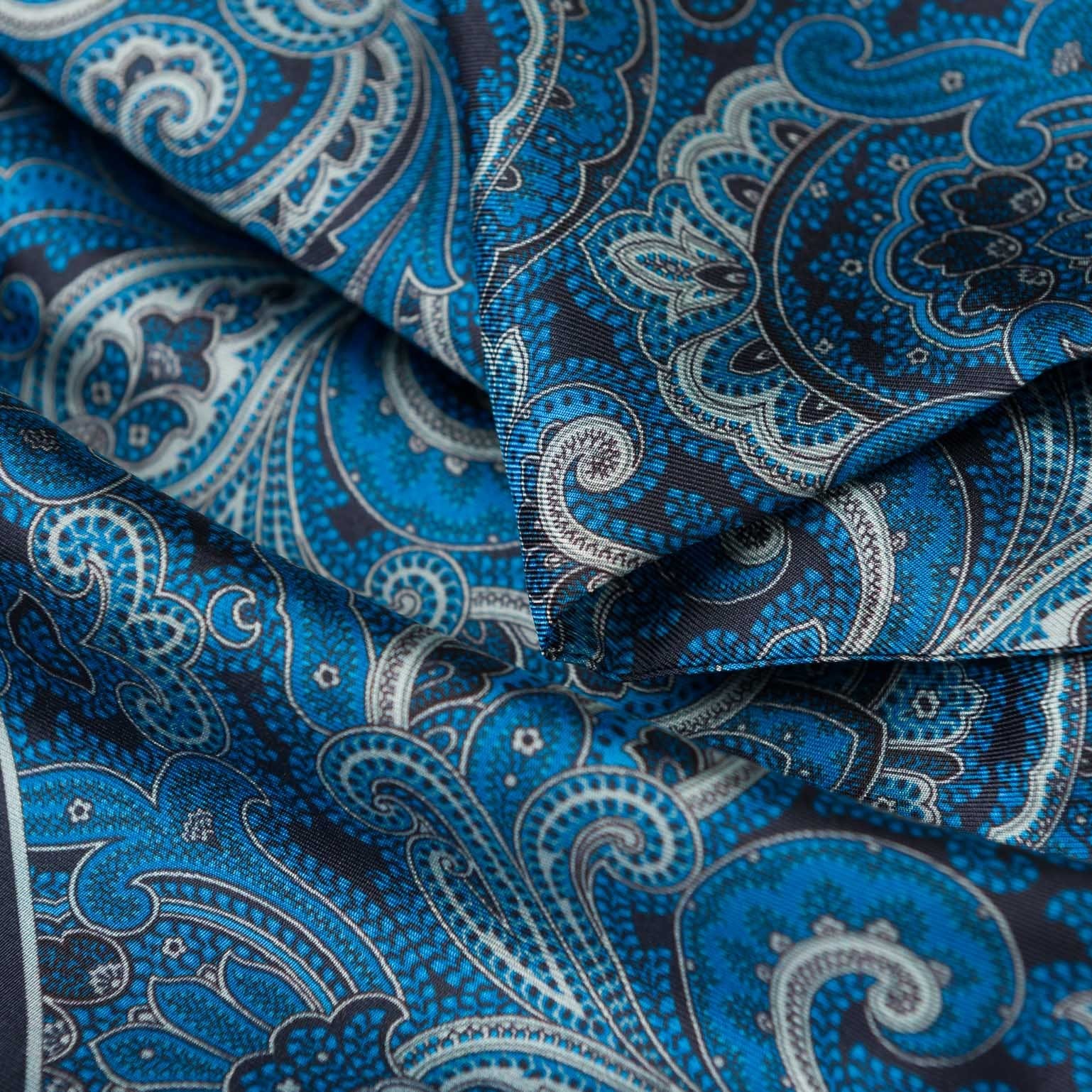 Ferrara - Silk Scarf - Blue - Solstik
