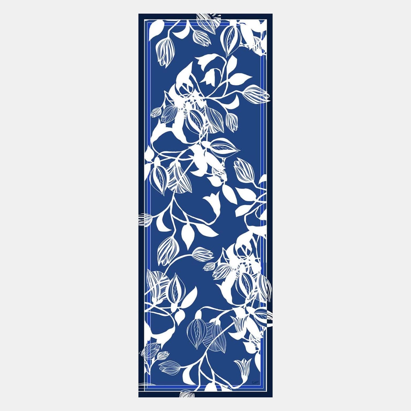 Cara - Silk Scarf Shawl - Blue - Solstik