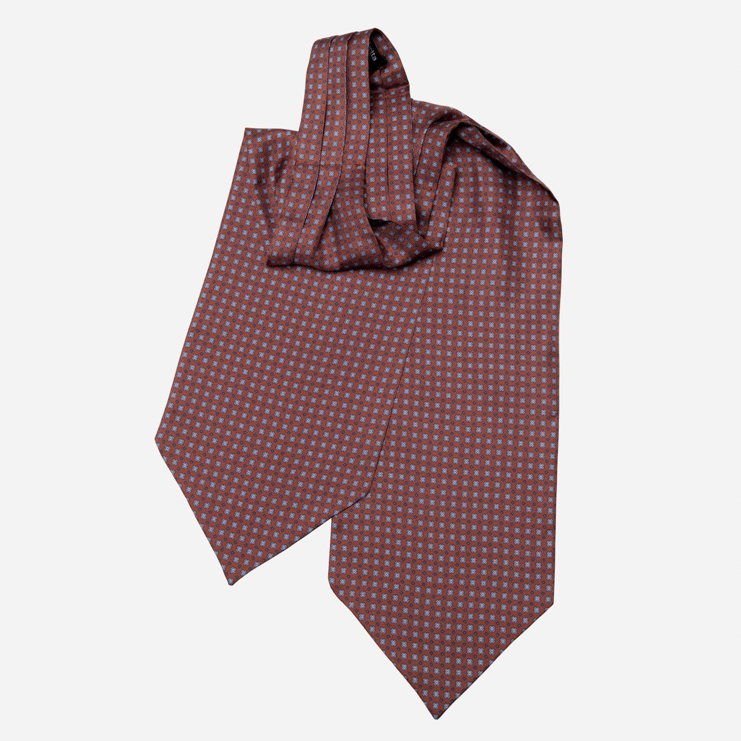 Navona - Silk Ascot Cravat Tie - Chocolate - Solstik