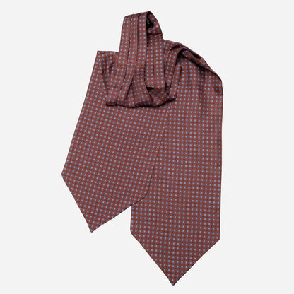 Navona - Silk Ascot Cravat Tie - Chocolate - Solstik