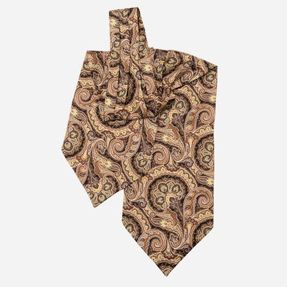 Bugatti - Silk Ascot Cravat Tie - Walnut - Solstik