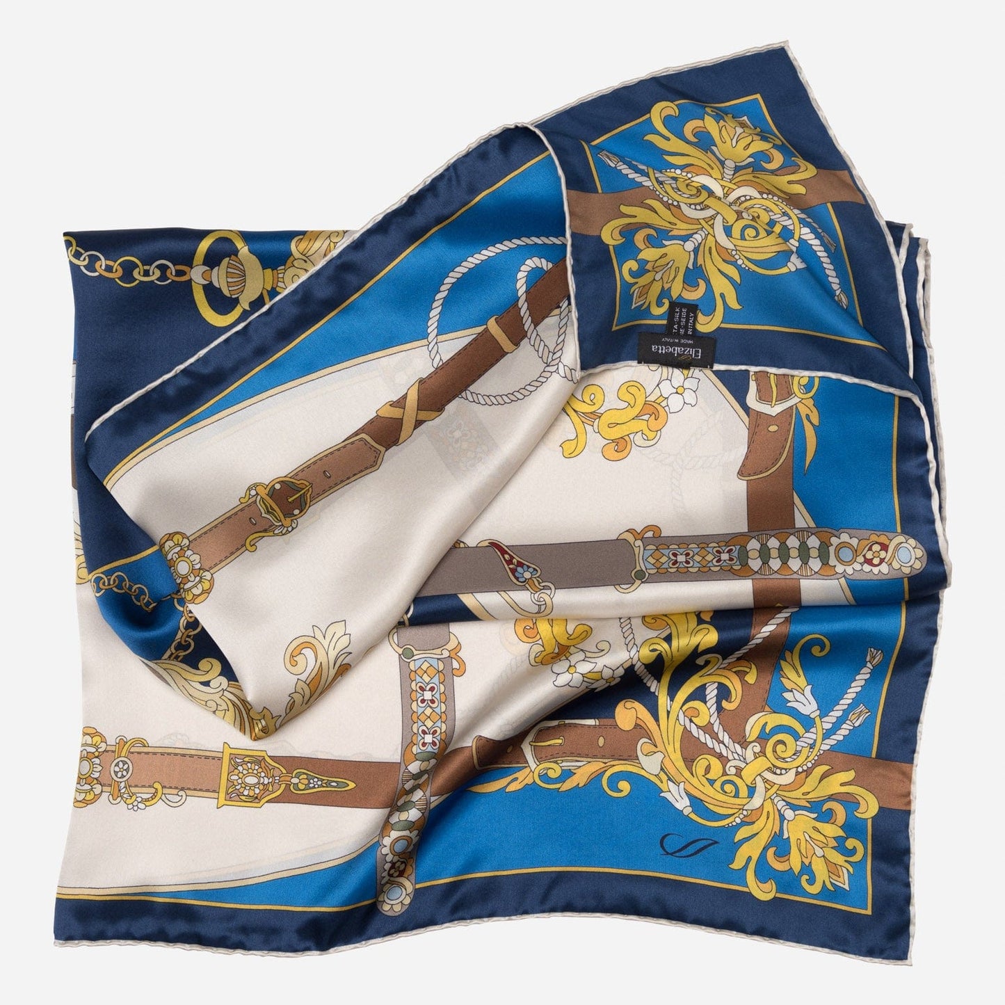 Moment in Time - Silk Foulard - Blue - Solstik