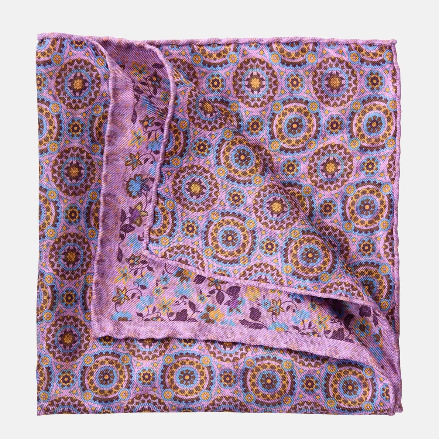 Rimini - Double Sided Silk Pocket Square - Pink - Solstik