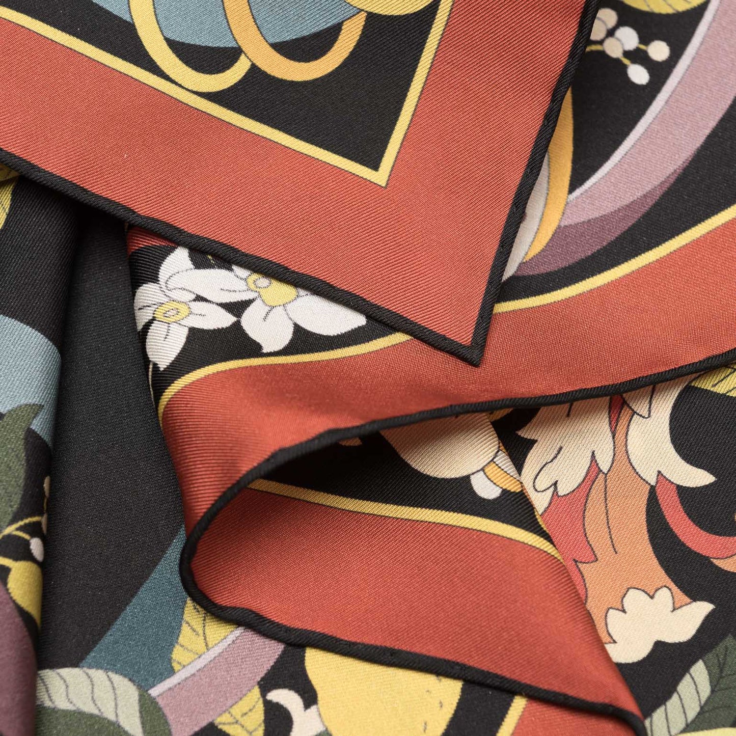 Anthea - Silk Foulard - Black - Solstik