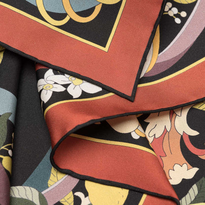 Anthea - Silk Foulard - Black - Solstik