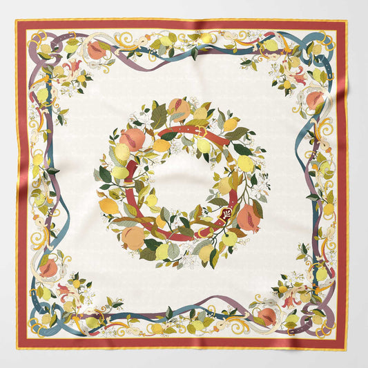 Anthea - Silk Foulard - Ivory - Solstik