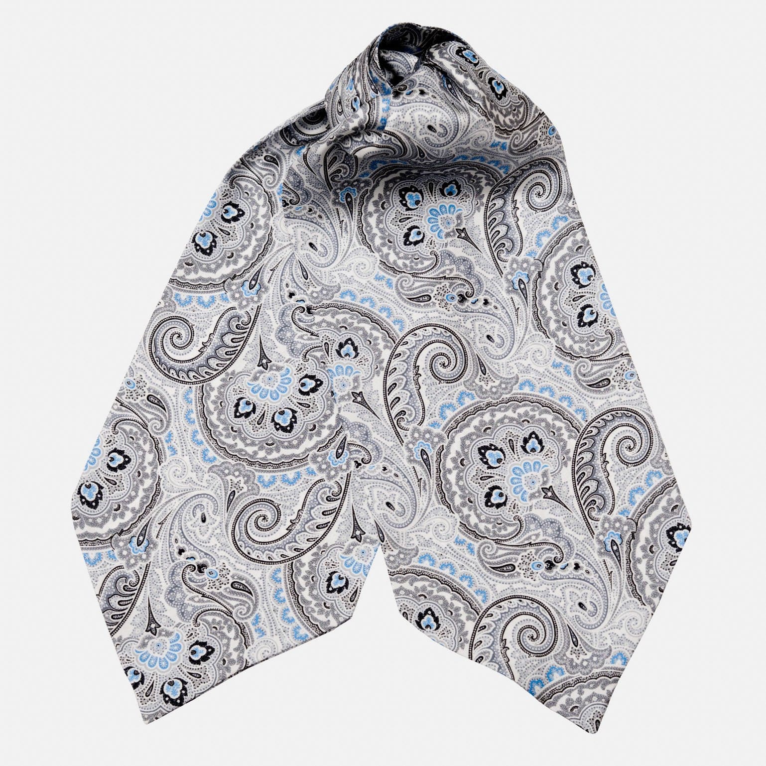 Bugatti - Silk Ascot Cravat Tie - Grey - Solstik