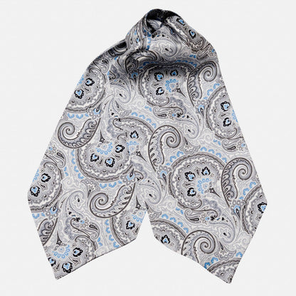 Bugatti - Silk Ascot Cravat Tie - Grey - Solstik
