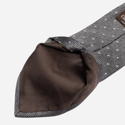 Mattei - Silk Grenadine Tie - Grey - Solstik