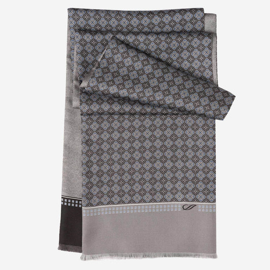 Palazzo - Reversible Silk Scarf - Charcoal - Solstik
