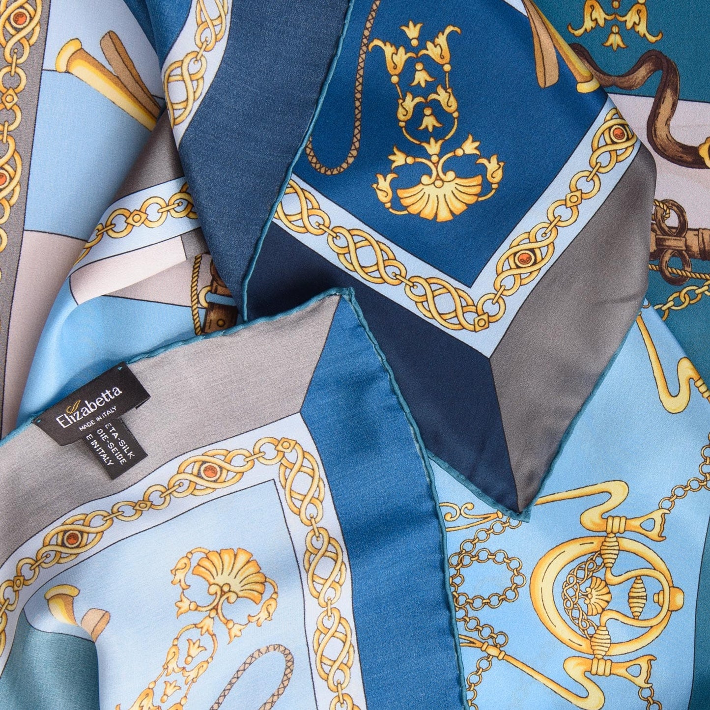 Gabriella - Silk Foulard - Azure - Solstik