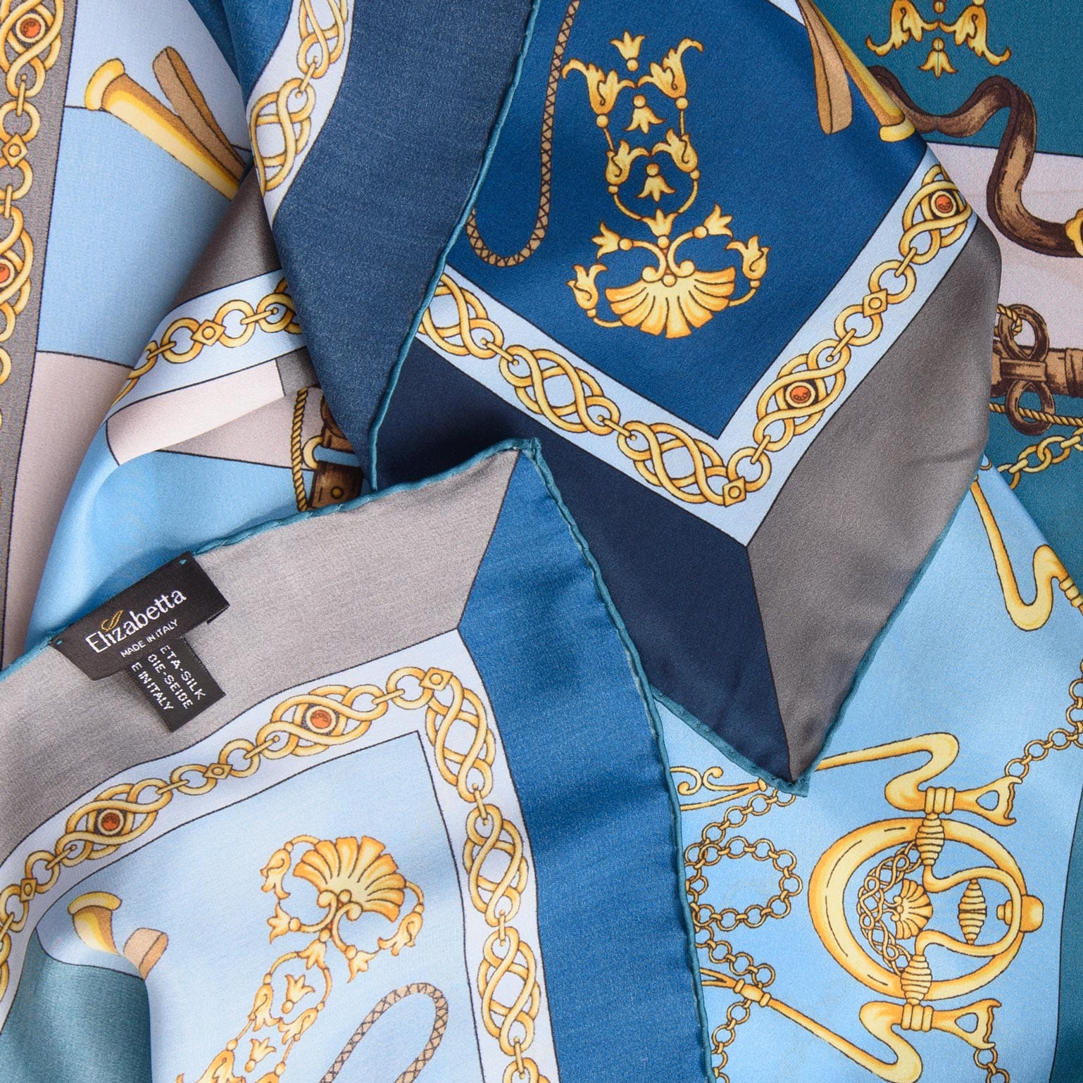 Gabriella - Silk Foulard - Azure - Solstik